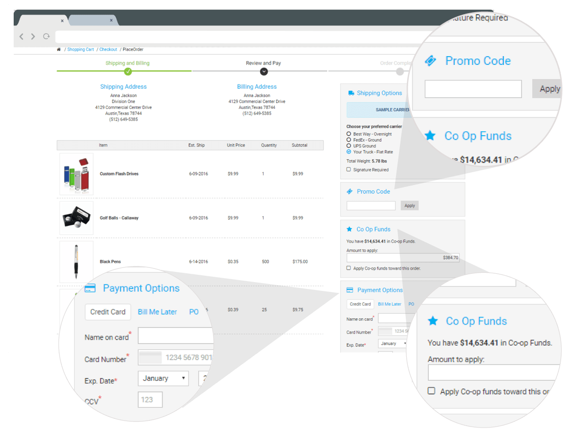 storefront payment controls