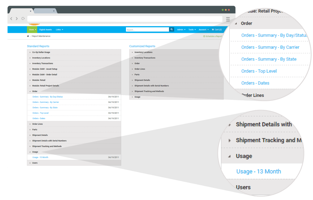 web-to-print marketing reports