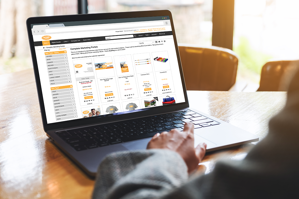 marketing portal web print