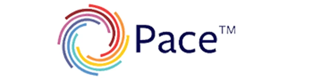 Pace logo featuring colorful swirling design, representing integration and automation solutions for business workflows.