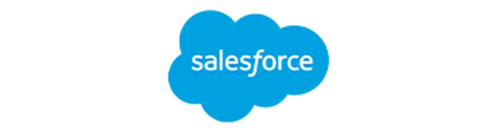 Salesforce logo in a cloud shape, representing integration solutions for business workflows and automation.