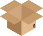 Open cardboard box illustrating fulfillment and shipping services.