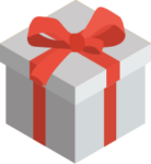 Gift box with red ribbon illustrating promotional offerings and marketing asset solutions.