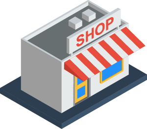 Web to Print Storefront illustration representing a branded e-commerce experience for printers and clients.