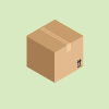 Cardboard box representing marketing asset fulfillment and distribution.